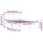 vidaXL Cadre de lit sans matelas noir 135x190 cm