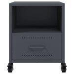 vidaXL Table de chevet anthracite 36x39x43 5 cm acier