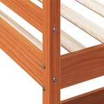 vidaXL Lit superposé avec bureau cire marron 80x200 cm bois pin massif