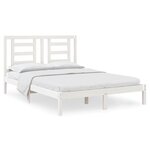 vidaXL Cadre de lit Blanc Bois de pin massif 140x200 cm