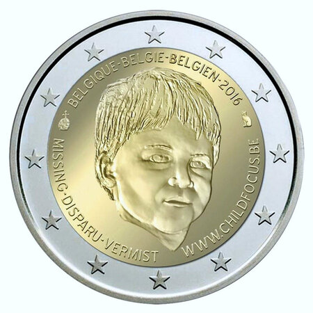 Monnaie 2 euros commémorative belgique 2016 - child focus