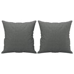vidaXL Ensemble de canapés 3 Pièces coussins gris foncé tissu