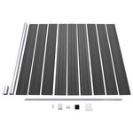 vidaXL Ensemble de panneau de clôture WPC 699x186 cm Noir
