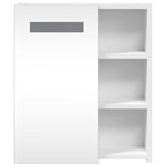 vidaXL Armoire de salle de bain à miroir avec LED blanc 45x13x52 cm
