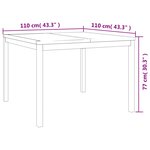 vidaXL Ensemble à manger de jardin 5Pièces Bois de teck massif