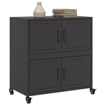 vidaXL Buffet noir 68x39x72 cm acier laminé à froid