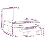 vidaXL Sommier à lattes de lit et matelas Vert foncé 140x200cm Velours