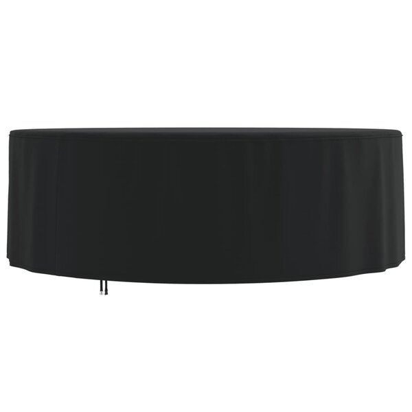 vidaXL Housse de salon de jardin rond noir Ø 244x71 cm oxford 420D