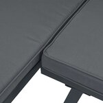 vidaXL Salon de jardin 3 Pièces avec coussins noir aluminium