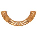 vidaXL Entourage de bain à remous semi-ronde 272x120.5x55.5 cm en bois massif d'acacia