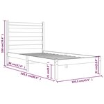 vidaXL Cadre de lit Bois de pin massif 100x200 cm