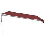vidaXL Auvent rétractable automatique bordeaux 500x300 cm