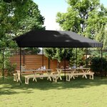 vidaXL Tente de réception pliable escamotable noir 580x292x315 cm