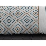 Parure de couette - 1 housse de couette 140 x 200 cm + 1 taie d'oreiller 63 x 63 cm - Bleu canard