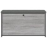 vidaXL Banc à chaussures tiroir rabattable sonoma gris 102x32x56 cm