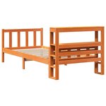 vidaXL Cadre de lit avec tête de lit cire marron 75x190 cm bois de pin