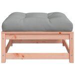 vidaXL Repose-pied de jardin avec coussin bois massif douglas