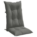 vidaXL Coussins de chaise à dossier haut lot de 4 gris foncé mélangé