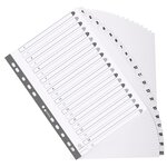 Intercalaires Imprimés À Touches Plastifiées - 20 Touches 1 À 20 - A4 - Blanc - X 15 - Exacompta