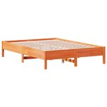 vidaXL Cadre de lit sans matelas cire marron 140x200cm bois pin massif