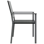 vidaXL Chaises de jardin lot de 2 noir 54x62 5x89 cm résine tressée