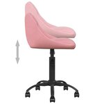 Vidaxl chaise de salle à manger rose velours