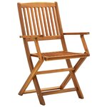 vidaXL Chaises pliables d'extérieur lot de 4 Bois d'acacia solide