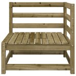 vidaXL Canapé de jardin 3 places bois de pin imprégné