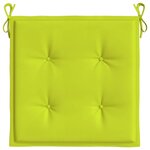 vidaXL Coussins de chaise de jardin lot de 4 vert vif 40x40x3 cm