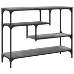 vidaXL Table console sonoma gris 100x30x75 cm bois d'ingénierie