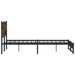vidaXL Cadre de lit en métal sans matelas chêne fumé 160x200 cm