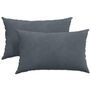 vidaXL Coussins de canapé 2 Pièces Gris foncé 50 x 30 cm