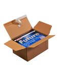 (lot 20 caisses) caisse à fond automatique et bande adhésive 210 x 180 x 130mm