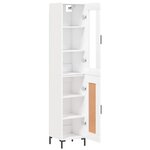 vidaXL Buffet haut Blanc 34 5x34x180 cm Bois d'ingénierie