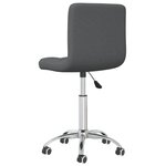 vidaXL Chaise pivotante de bureau Gris foncé Tissu