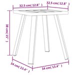 vidaXL Table de jardin anthracite 34x34x38 cm acier