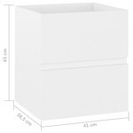 vidaXL Armoire d'évier Blanc 41x38 5x45 cm Aggloméré