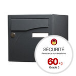Boîte aux lettres Préface 1 porte noir sablé ral 2100 ms