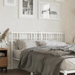 vidaXL Tête de lit métal blanc 150 cm