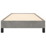 vidaXL Cadre de lit Gris clair 90x190 cm Velours