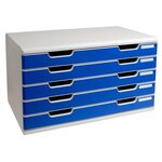 Module De Classement Modulo Office 5 Tiroirs A3 - Bleu - Exacompta