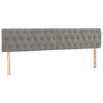 vidaXL Têtes de lit 2 Pièces Gris clair 90x7x78/88 cm Velours
