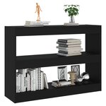 vidaXL Bibliothèque/Séparateur de pièce Noir 100x30x72 cm