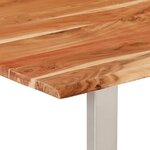 vidaXL Table de salle à manger 154x80x76 cm Bois d'acacia solide