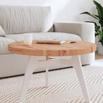 vidaXL Dessus de table Ø70x4 cm rond bois massif de hêtre