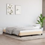 vidaXL Cadre de lit Crème 140x190 cm Tissu