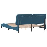 vidaXL Cadre de lit avec lumières LED bleu 160x200 cm velours