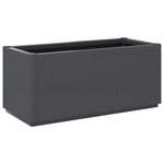 vidaXL Jardinière gris foncé 80x36x35 cm PP