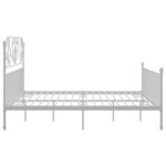vidaXL Cadre de lit sans matelas blanc métal 180x200 cm