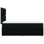 vidaXL Sommier à lattes de lit et matelas Noir 80x200 cm Tissu